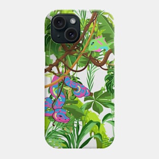 Reptils in the jungle Phone Case