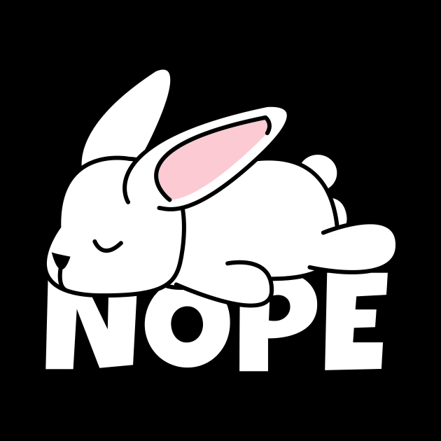 Rabbit Nope Lazy Bunny by ninarts