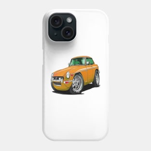 cartoon drawings of MGB GT orange Phone Case