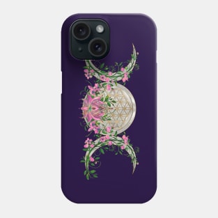 Flower of life Triple Moon Lotus Phone Case