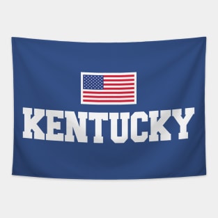 Kentucky & USA American Flag Tapestry