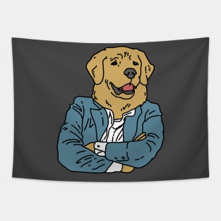 Labrador Dog Salary Man Tapestry