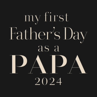 First Time Papa Est 2024 T-Shirt