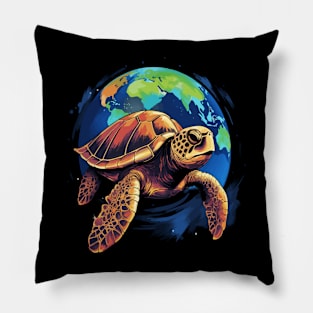 Sea Turtle Earth Day Pillow