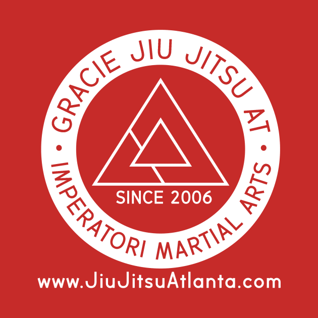 GRACIE JIU JITSU AT IMPERATORI round on red by GracieJiuJitsuatImperatori