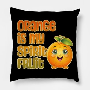 Orange is My Spirit Fruit Pillow