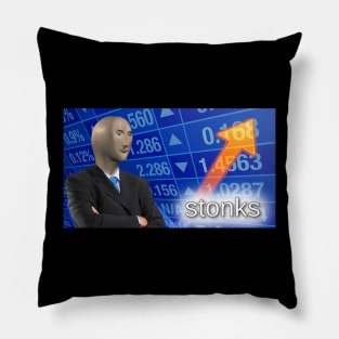 Stonks Meme Pillow