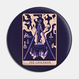 Spooky Tarot Card: The Cauldron Pin