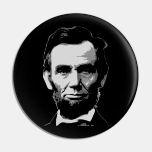 Abraham Lincoln Black and White Pin