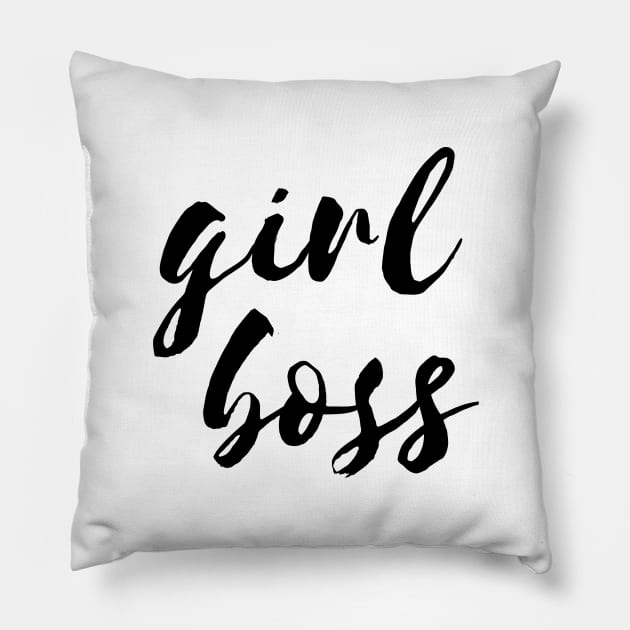 Girl boss quote Pillow by LemonBox