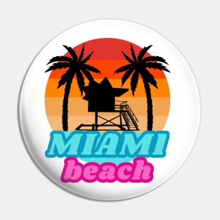 Vintage Miami beach Lifeguard Tower Pin