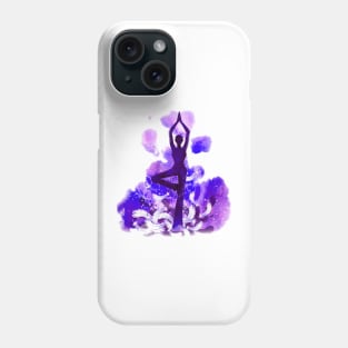 yoga violet Phone Case