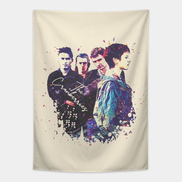 The Cranberries The Torn Times Retro Fan Art Tapestry by VintageMimi