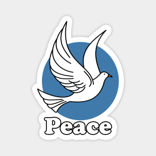 White Dove Peace Symbol Magnet