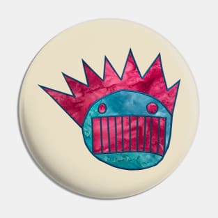 Aqua and Pink Stitched Appearance Boognish Pin