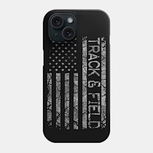 Vintage American Flag Track And Field Runner Running Team Phone Case