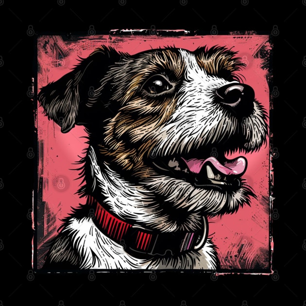 Retro Art Jack Russell Terrier Dog Lover by June Sixteen