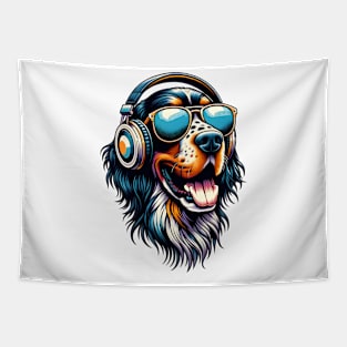 Gordon Setter Smiling DJ with Harmonious Beats Tapestry