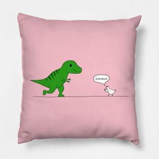 Dinosaur Grandma (chicken evolution) Pillow