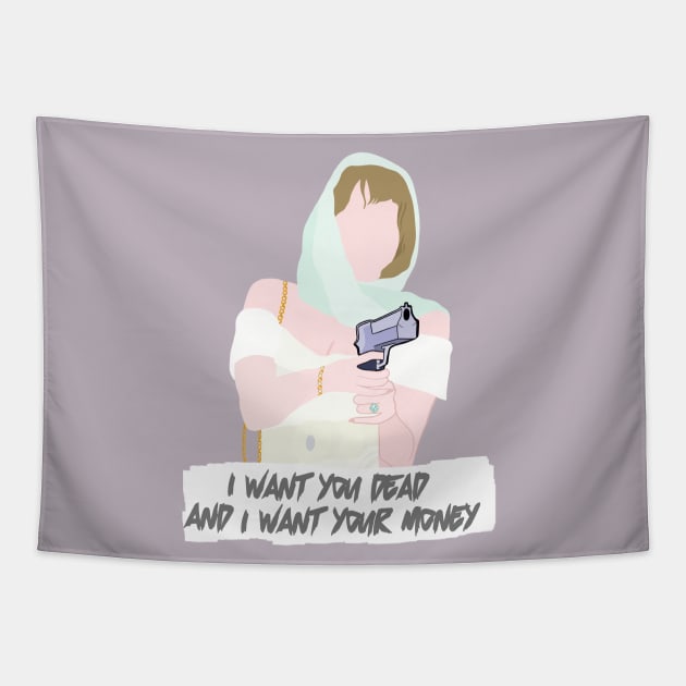 i want your money Tapestry by aluap1006