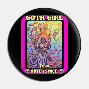 GOTH GIRL from OUTER SPACE #2 w/The Metaluna Mutant Double Sided Print Pin