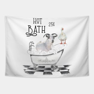 Farm Animals Bath D Tapestry