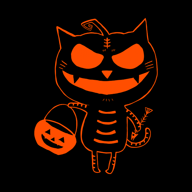 Halloween trick or treat cat by yumiyoshi4