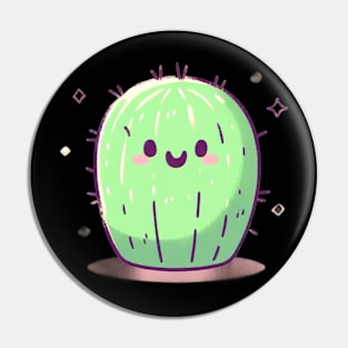 Kawaii happy cactus Pin