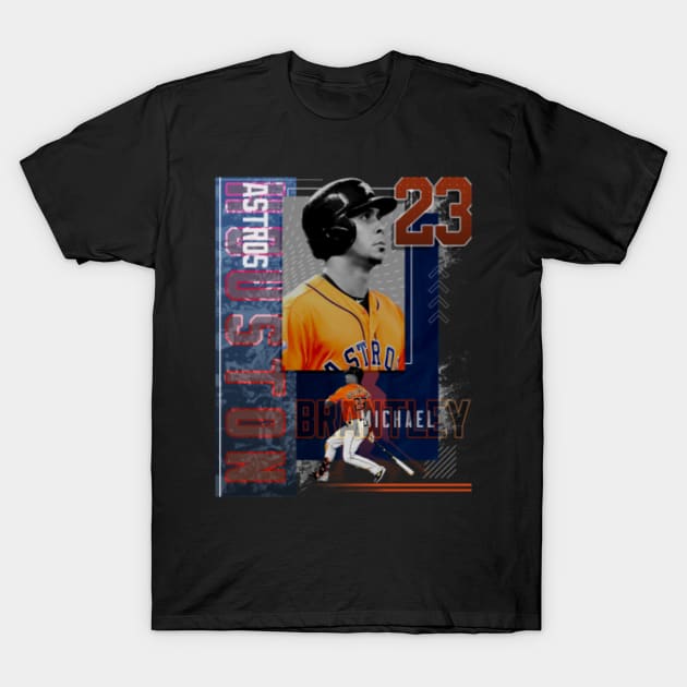 Rinkha Michael Brantley Baseball Paper Poster Astros 2 T-Shirt