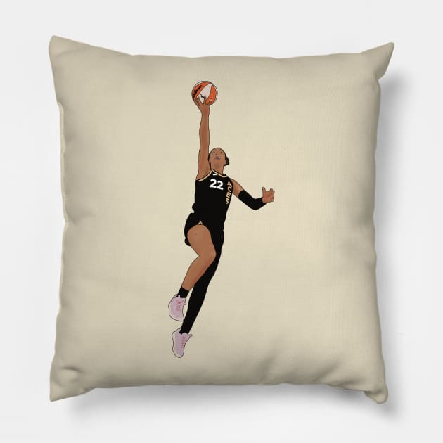 A'ja Wilson Las Vegas Aces Pillow by Hevding