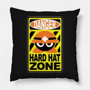 Danger Hard Hat Zone Pillow