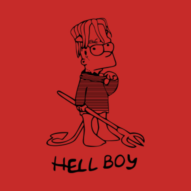 Lil Peep Pink T Shirt Bart Simpson Hell Boy Lil Peep Hoodie