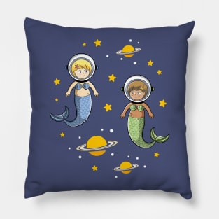 Space Mermaids Pillow