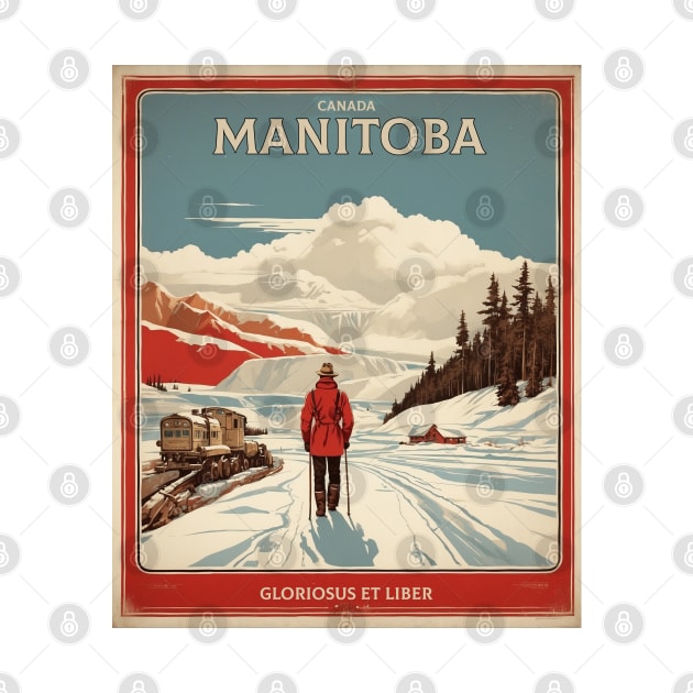 Manitoba Canada Vintage Poster Tourism by TravelersGems