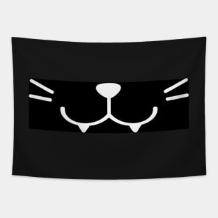 Smiley Kitty Black Tapestry