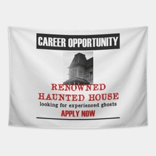 Haunted House Job Ad Tapestry