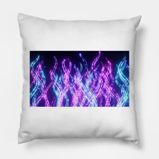 Magical Colorful Frozen Icicle Flames Pillow