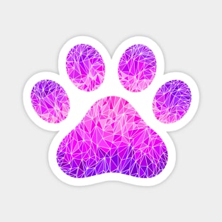 Geometric Paw Print Graphic Magnet