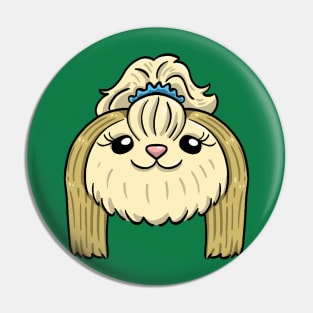 Round mid long haired shih tzu Pin