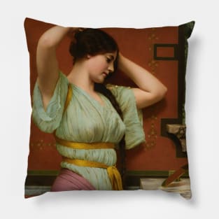 Julia by John William Godward Pillow