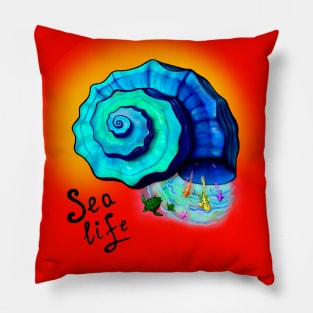 Fish Shell Art 11 Pillow