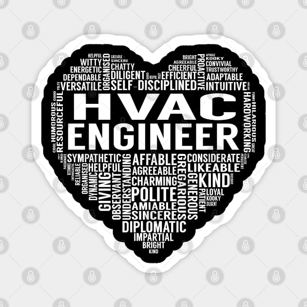 Hvac Engineer Heart Magnet by LotusTee