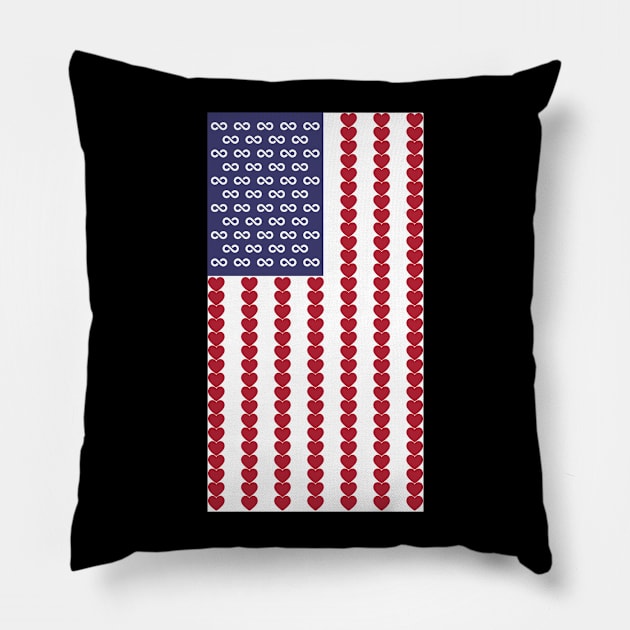 USA Forever Pillow by TheInfiniteCorner