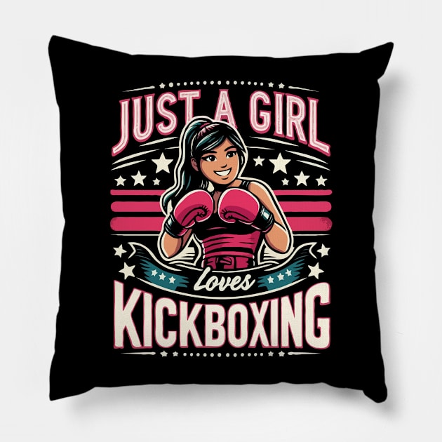 Just A Girl Who Loves Kickboxing Pillow by Kavinsky