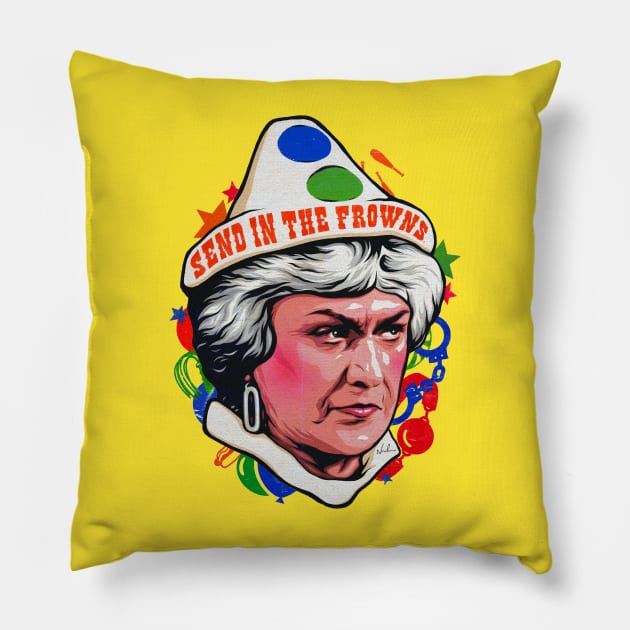 Send In The Frowns Pillow by nordacious