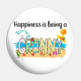 Happiness Is Being A Granny Summer Beach Happy Mother's Day Pin