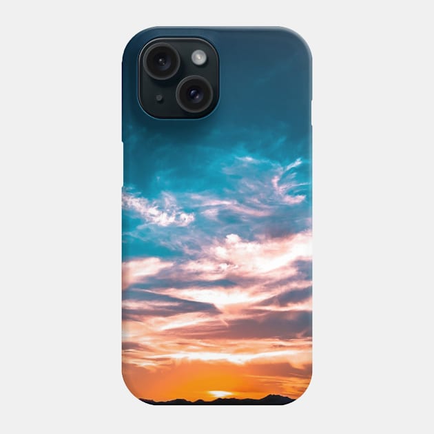 sunset background design Phone Case by birdieee_house