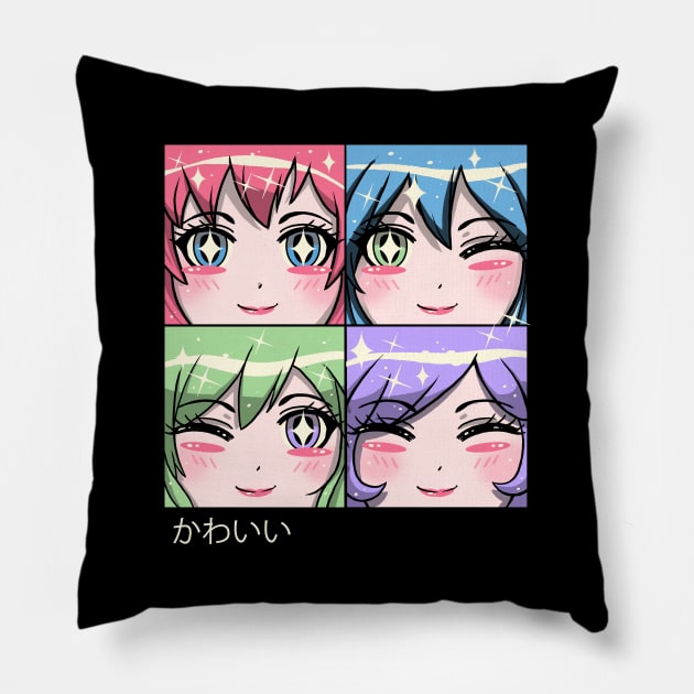 Kawaii Pop Pillow by Vincent Trinidad Art