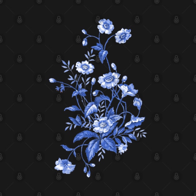 Blue flowers stickers by la chataigne qui vole ⭐⭐⭐⭐⭐