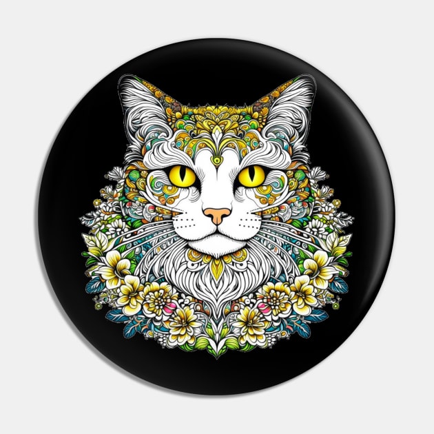 Kitty Glam Tropical Floral Pin by VioletGrant